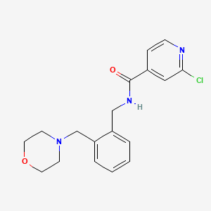 molecular formula C18H20ClN3O2 B2494069 2-chloro-N-({2-[(morpholin-4-yl)methyl]phenyl}methyl)pyridine-4-carboxamide CAS No. 1222972-96-4