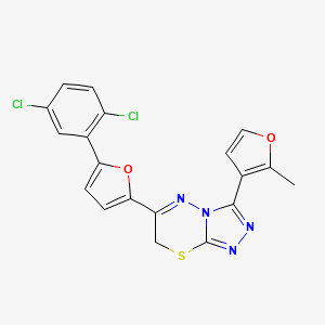 6-[5-(2,5-dichlorophenyl)furan-2-yl]-3-(2-methylfuran-3-yl)-7H-[1,2,4]triazolo[3,4-b][1,3,4]thiadiazine