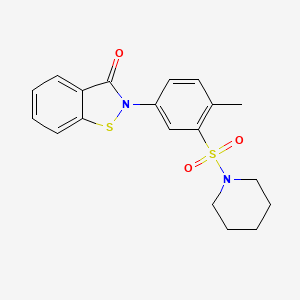 2-[4-Methyl-3-(1-piperidinylsulfonyl)phenyl]-1,2-benzothiazol-3-one