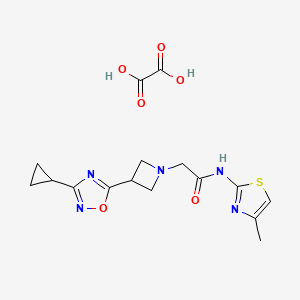 2-(3-(3-cyclopropyl-1,2,4-oxadiazol-5-yl)azetidin-1-yl)-N-(4-methylthiazol-2-yl)acetamide oxalate