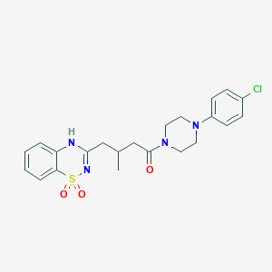 3-{4-[4-(4-chlorophenyl)piperazin-1-yl]-2-methyl-4-oxobutyl}-2H-1,2,4-benzothiadiazine 1,1-dioxide