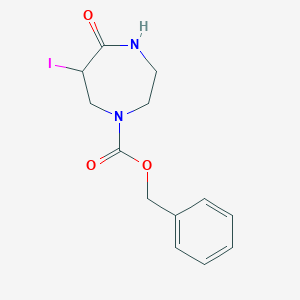 molecular formula C13H15IN2O3 B2494128 Benzyl 6-iodo-5-oxo-1,4-diazepane-1-carboxylate CAS No. 1956380-67-8
