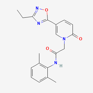 molecular formula C19H20N4O3 B2494129 N-(2,6-dimethylphenyl)-2-[5-(3-ethyl-1,2,4-oxadiazol-5-yl)-2-oxo-1,2-dihydropyridin-1-yl]acetamide CAS No. 1251676-51-3