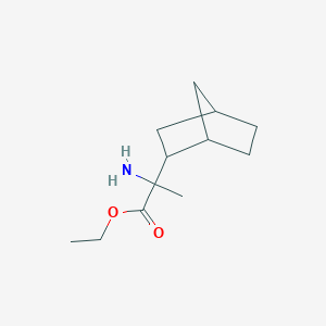 molecular formula C12H21NO2 B2494137 Ethyl 2-amino-2-(2-bicyclo[2.2.1]heptanyl)propanoate CAS No. 1995710-00-3