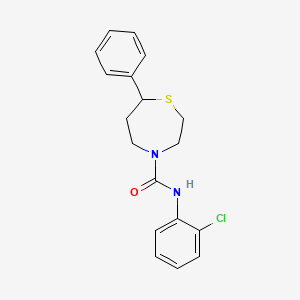 B2494146 N-(2-chlorophenyl)-7-phenyl-1,4-thiazepane-4-carboxamide CAS No. 1797637-59-2