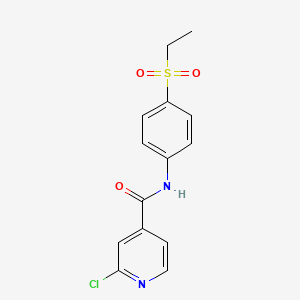 molecular formula C14H13ClN2O3S B2494152 2-chloro-N-[4-(ethanesulfonyl)phenyl]pyridine-4-carboxamide CAS No. 1043158-73-1