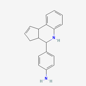 molecular formula C18H18N2 B2494192 4-(3a,4,5,9b-tetrahydro-3H-cyclopenta[c]quinolin-4-yl)aniline CAS No. 339989-38-7