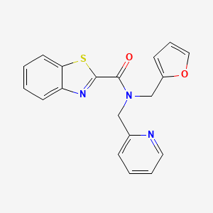 molecular formula C19H15N3O2S B2494231 N-(furan-2-ylmethyl)-N-(pyridin-2-ylmethyl)benzo[d]thiazole-2-carboxamide CAS No. 1286727-04-5