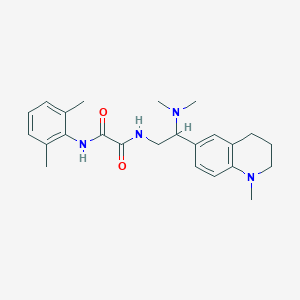 molecular formula C24H32N4O2 B2494239 N'-[2-(dimethylamino)-2-(1-methyl-1,2,3,4-tetrahydroquinolin-6-yl)ethyl]-N-(2,6-dimethylphenyl)ethanediamide CAS No. 922119-33-3