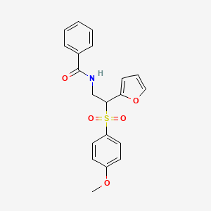 molecular formula C20H19NO5S B2494242 N-[2-(furan-2-yl)-2-(4-methoxybenzenesulfonyl)ethyl]benzamide CAS No. 946265-03-8