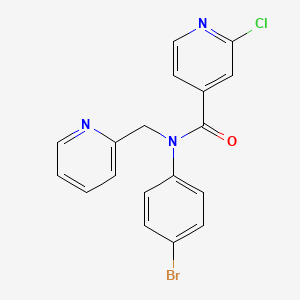 molecular formula C18H13BrClN3O B2494244 N-(4-bromophenyl)-2-chloro-N-(pyridin-2-ylmethyl)pyridine-4-carboxamide CAS No. 1223497-85-5