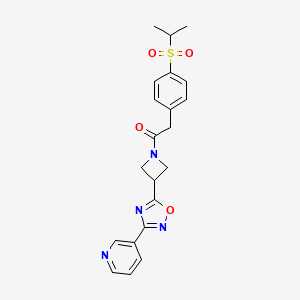 2-(4-(Isopropylsulfonyl)phenyl)-1-(3-(3-(pyridin-3-yl)-1,2,4-oxadiazol-5-yl)azetidin-1-yl)ethanone