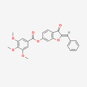 (Z)-2-benzylidene-3-oxo-2,3-dihydrobenzofuran-6-yl 3,4,5-trimethoxybenzoate