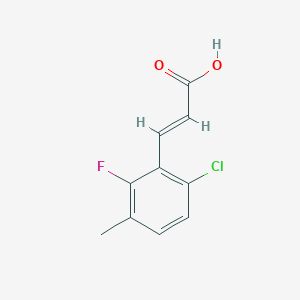 molecular formula C10H8ClFO2 B2494267 6-Chloro-2-fluoro-3-methylcinnamic acid CAS No. 682804-90-6