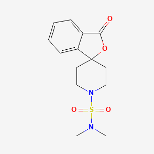 molecular formula C14H18N2O4S B2494277 N,N-dimethyl-3-oxo-3H-spiro[2-benzofuran-1,4'-piperidine]-1'-sulfonamide CAS No. 1797702-98-7