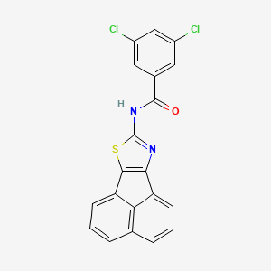 molecular formula C20H10Cl2N2OS B2494298 N-(acenaphtho[1,2-d]thiazol-8-yl)-3,5-dichlorobenzamide CAS No. 536730-16-2