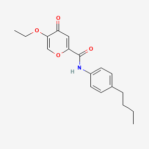 molecular formula C18H21NO4 B2494299 N-(4-butylphenyl)-5-ethoxy-4-oxo-4H-pyran-2-carboxamide CAS No. 1105230-78-1