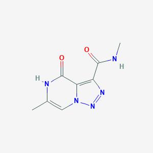 molecular formula C8H9N5O2 B2494334 N,6-dimethyl-4-oxo-4,5-dihydro[1,2,3]triazolo[1,5-a]pyrazine-3-carboxamide CAS No. 1775349-18-2