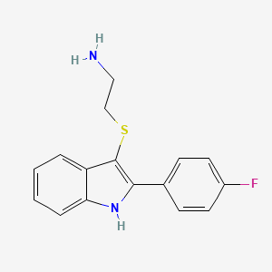 (2-{[2-(4-Fluorophenyl)-1H-indol-3-yl]thio}ethyl)amine