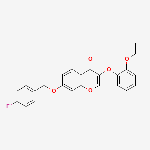 3-(2-Ethoxyphenoxy)-7-[(4-fluorophenyl)methoxy]chromen-4-one