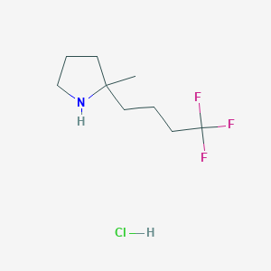 2-Methyl-2-(4,4,4-trifluorobutyl)pyrrolidine;hydrochloride