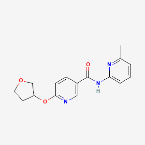 molecular formula C16H17N3O3 B2494355 N-(6-methylpyridin-2-yl)-6-(oxolan-3-yloxy)pyridine-3-carboxamide CAS No. 2034555-72-9