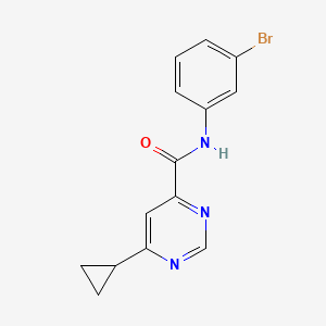 molecular formula C14H12BrN3O B2494385 N-(3-Bromophenyl)-6-cyclopropylpyrimidine-4-carboxamide CAS No. 2415533-14-9