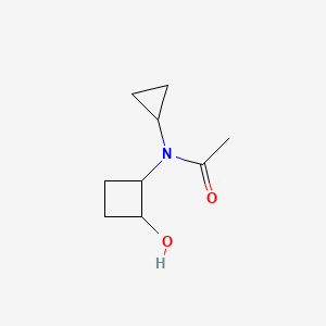 molecular formula C9H15NO2 B2494414 N-cyclopropyl-N-(2-hydroxycyclobutyl)acetamide CAS No. 2201774-40-3