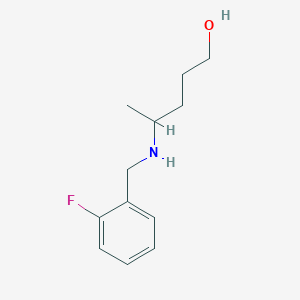 molecular formula C12H18FNO B2494429 4-{[(2-Fluorophenyl)methyl]amino}pentan-1-ol CAS No. 1524195-89-8