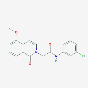 molecular formula C18H15ClN2O3 B2494438 N-(3-chlorophenyl)-2-(5-methoxy-1-oxo-1,2-dihydroisoquinolin-2-yl)acetamide CAS No. 868223-44-3