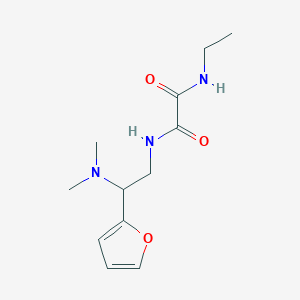 molecular formula C12H19N3O3 B2494442 N1-(2-(dimethylamino)-2-(furan-2-yl)ethyl)-N2-ethyloxalamide CAS No. 953168-18-8