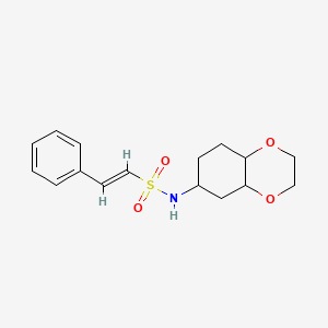 molecular formula C16H21NO4S B2494474 (E)-N-(octahydro-1,4-benzodioxin-6-yl)-2-phenylethene-1-sulfonamide CAS No. 1904604-03-0