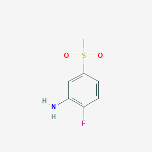 molecular formula C7H8FNO2S B2494497 2-Fluoro-5-(methylsulfonyl)aniline CAS No. 387358-51-2; 395090-68-3