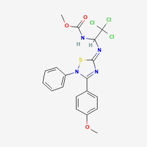 (Z)-methyl (2,2,2-trichloro-1-((3-(4-methoxyphenyl)-2-phenyl-1,2,4-thiadiazol-5(2H)-ylidene)amino)ethyl)carbamate
