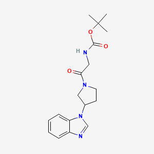 tert-butyl (2-(3-(1H-benzo[d]imidazol-1-yl)pyrrolidin-1-yl)-2-oxoethyl)carbamate