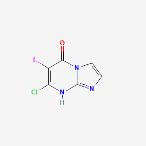 7-Chloro-6-iodoimidazo[1,2-A]pyrimidin-5(1H)-one