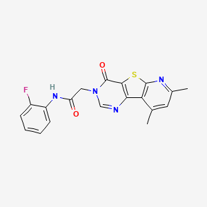 2-(7,9-dimethyl-4-oxopyrido[3',2':4,5]thieno[3,2-d]pyrimidin-3(4H)-yl)-N-(2-fluorophenyl)acetamide
