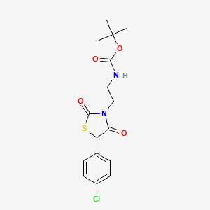 tert-Butyl (2-(5-(4-chlorophenyl)-2,4-dioxothiazolidin-3-yl)ethyl)carbamate