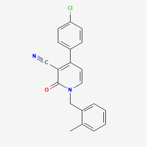 4-(4-Chlorophenyl)-1-(2-methylbenzyl)-2-oxo-1,2-dihydro-3-pyridinecarbonitrile
