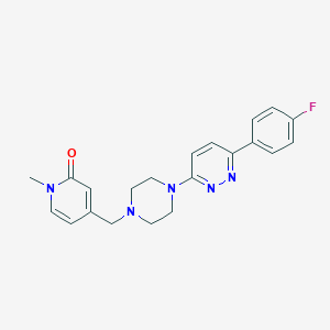 4-[[4-[6-(4-Fluorophenyl)pyridazin-3-yl]piperazin-1-yl]methyl]-1-methylpyridin-2-one