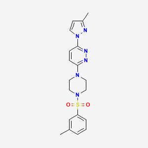 3-(3-methyl-1H-pyrazol-1-yl)-6-(4-(m-tolylsulfonyl)piperazin-1-yl)pyridazine