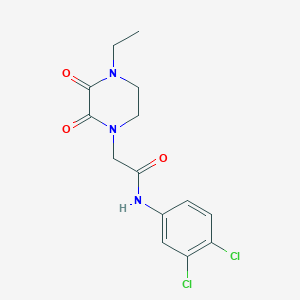 N-(3,4-dichlorophenyl)-2-(4-ethyl-2,3-dioxopiperazin-1-yl)acetamide