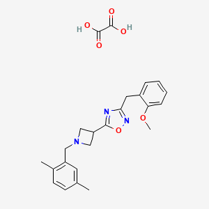 5-(1-(2,5-Dimethylbenzyl)azetidin-3-yl)-3-(2-methoxybenzyl)-1,2,4-oxadiazole oxalate