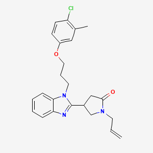 1-allyl-4-(1-(3-(4-chloro-3-methylphenoxy)propyl)-1H-benzo[d]imidazol-2-yl)pyrrolidin-2-one