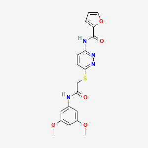 N-(6-((2-((3,5-dimethoxyphenyl)amino)-2-oxoethyl)thio)pyridazin-3-yl)furan-2-carboxamide