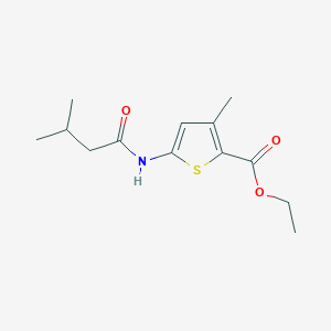 molecular formula C13H19NO3S B2494586 Ethyl 3-methyl-5-(3-methylbutanamido)thiophene-2-carboxylate CAS No. 1156234-30-8