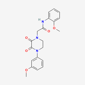 N-(2-methoxyphenyl)-2-[4-(3-methoxyphenyl)-2,3-dioxo-1,2,3,4-tetrahydropyrazin-1-yl]acetamide