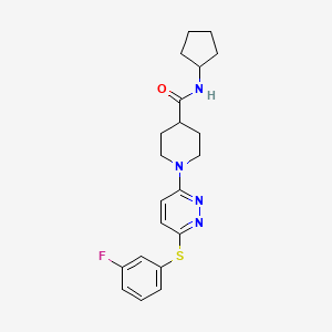 N-cyclopentyl-1-(6-((3-fluorophenyl)thio)pyridazin-3-yl)piperidine-4-carboxamide