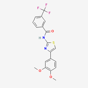 N-[4-(3,4-dimethoxyphenyl)-1,3-thiazol-2-yl]-3-(trifluoromethyl)benzamide