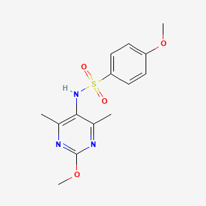 4-methoxy-N-(2-methoxy-4,6-dimethylpyrimidin-5-yl)benzenesulfonamide